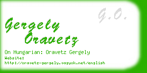 gergely oravetz business card